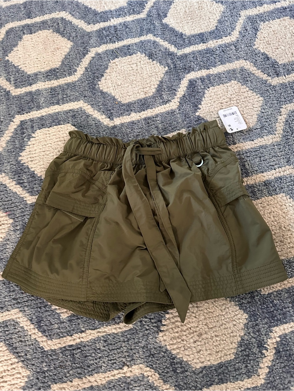 Free People Olive In the Wild Cargo Skorts